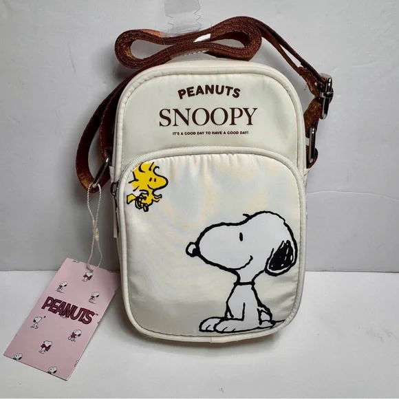 NWT Primark Peanuts Snoopy & Woodstock Crossbody Phone Bag - Picture 1 of 9